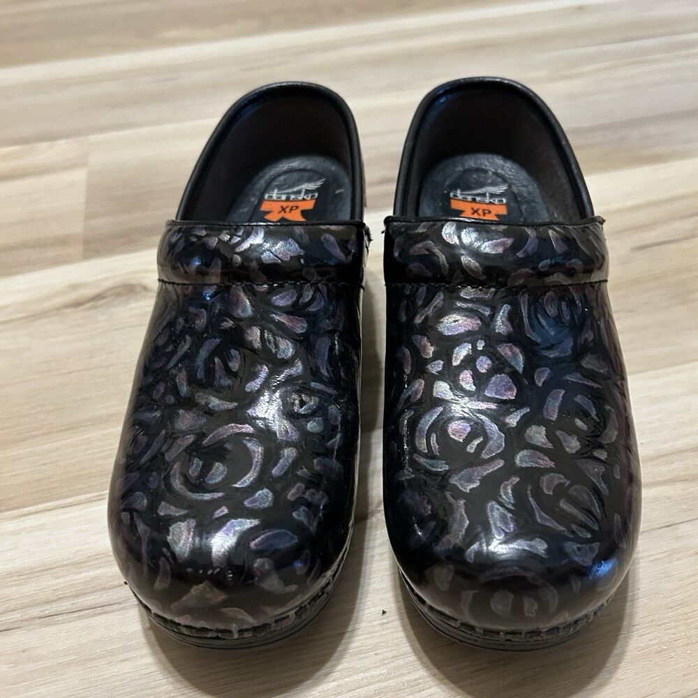 Dansko XP Professional Clog Shoes Womens EU 38 US 7.5-8 Night Rose Leather